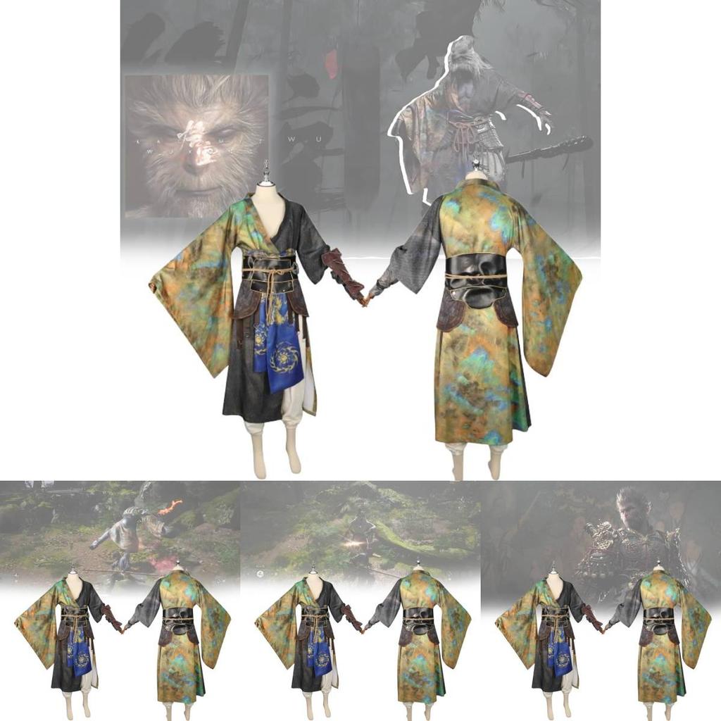 Elegant Black Myth Wukong Cosplay Attire Vintage Inspired Costume For Performances