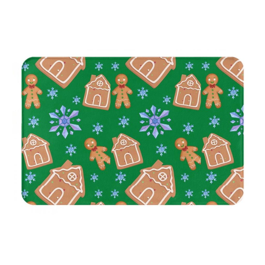 Gingerbread Pups German Shepherd Dog Anti-slip Doormat Floor Mat Washable Carpet Rug for Kitchen Entrance Bedroom Footpad Mats