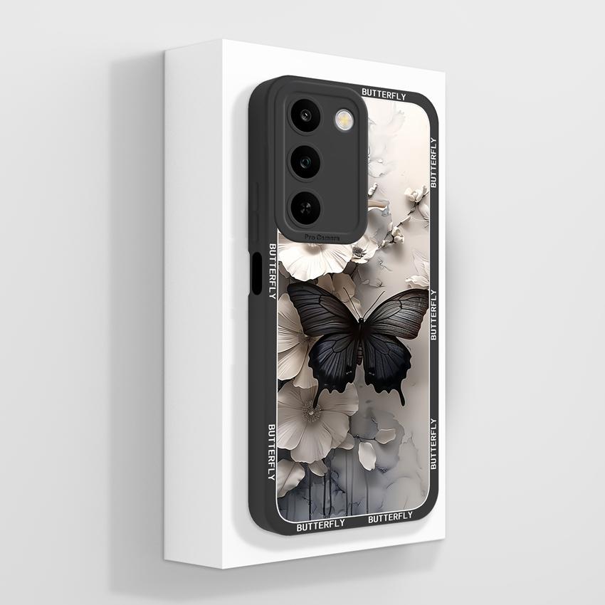 For Realme C100 5G Phone Case Sweet Butterfly Patterns Camera Coverage Funda For OPPO Realme C 100 6.8inches Soft Silicone Shell