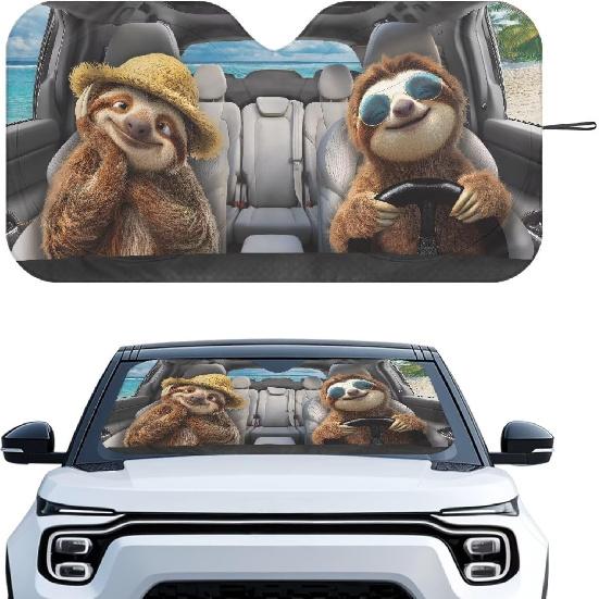 Fashion Cat Car Window Shades Foldable Car Windshield Sunshades Automotive Windshield Sunshades Keep Cool UV Rays Protection for Most Sedan Truck Van