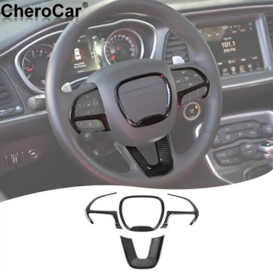 Carbon Fiber Dash Panel Cover Trim Kit for Dodge Charger 2015+ Inner Accessories