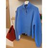 Lazy Wind Double Zipper Sweater Jacket Women's Autumn and Winter New Small Thickened Loose High Neck Knitted Cardigan