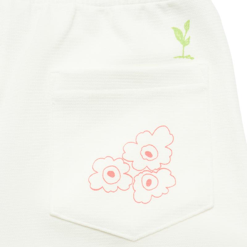 Li Ning Sport Simple Solid Color Printed Loose Casual Shorts Women Shorts Off-White AKSV832-2