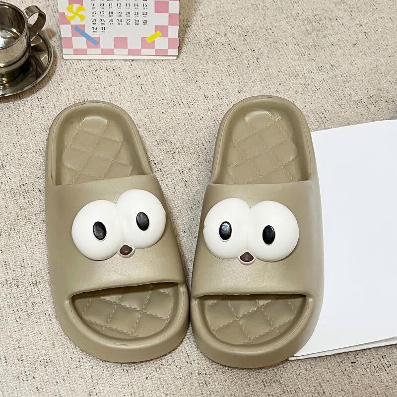 JINGRUIXIANGEVA Soft EVA Big Eye Summer Slippers