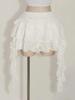 2026 Spring/Summer Women's White Lace Ruffle Mini Skirt with Safety Shorts