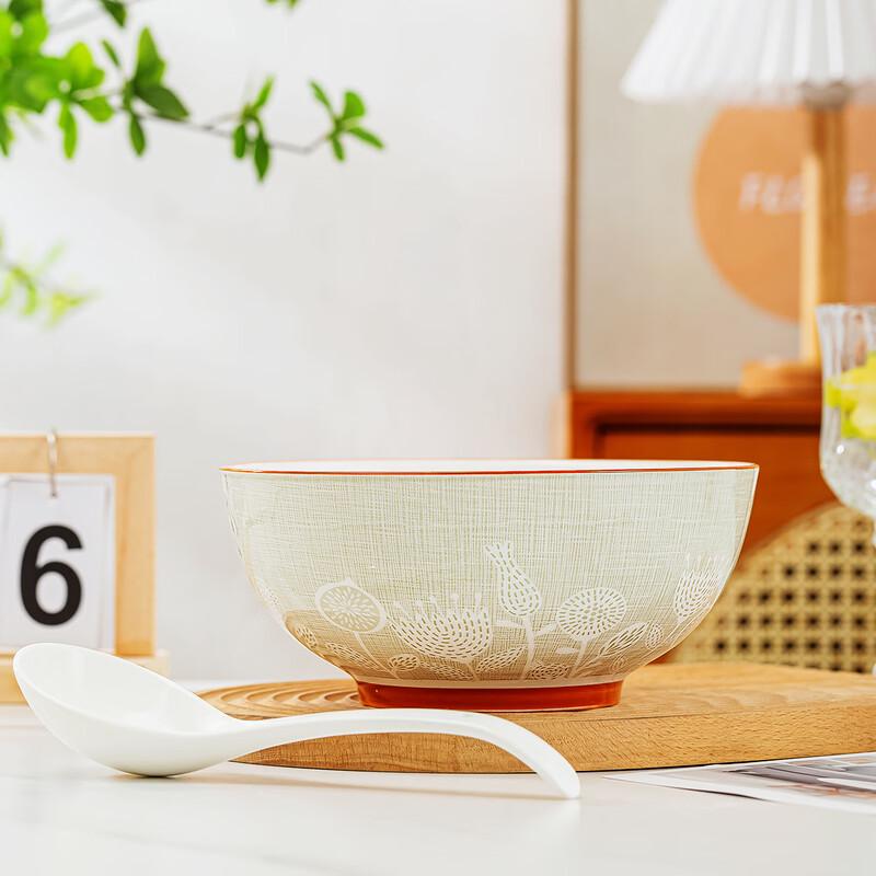 Jingdezhen Ceramic 8-Inch Large Soup and Ramen Bowl