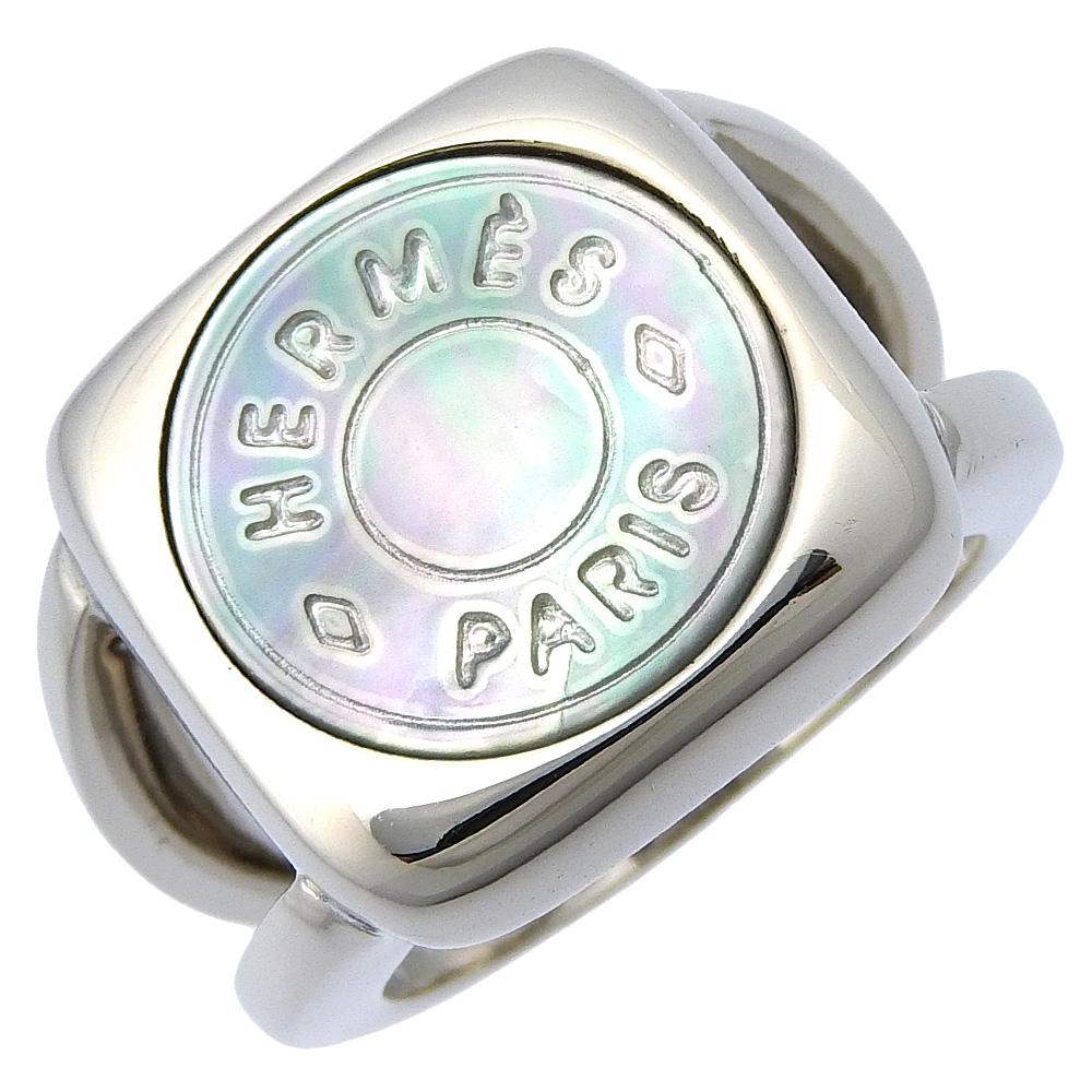 

HERMES Serie Ring Silver925/shell #6.4(US Size) 11.5g Women Used