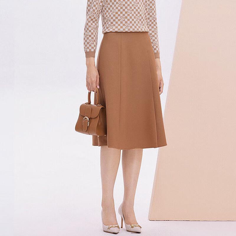 JESSIE High-Waist Pleated A-Line Midi Skirt