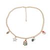 Christmas creative design sense fashion simple cartoon version Santa Claus Christmas tree and other pendants women's necklace