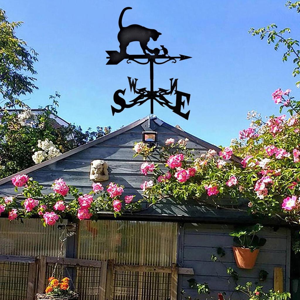 Classic European Style weathervane Scene Garden Stake Weather Vane Wind Direction Indicator