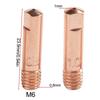 Welding Accessories Copper Contact Tips Electric Conductivity Contact Tips User Friendly Design Wear Resistant Material