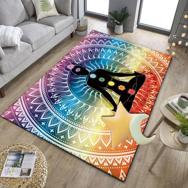 Moonlit Meditation Office Rug Chair Mat, Entryway Carpet, Suitable for Front Door, Bedroom, Living Room, Desk, Holiday Gift