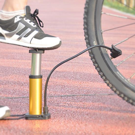 Portable 120 Psi Treadle Type Bicycle Bike Motorcycle Air Pump Family Inflator
