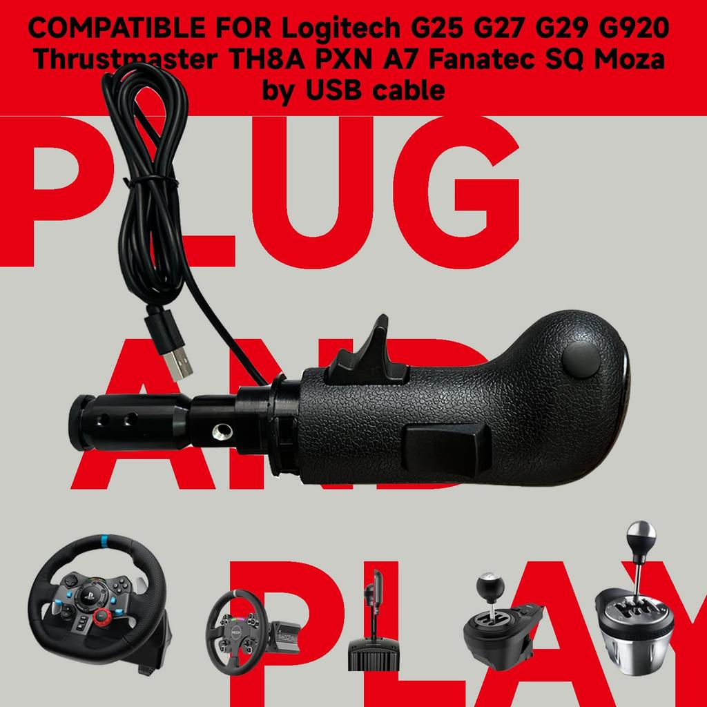 AUGFAZ American Truck Simulator Accessories Shifter Shift Knob USB Accessories for ATS ETS2 PC Compatible with Logitech G27 G29 G920 G25 Thrustmaster