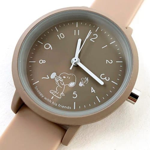 Fieldwork Women's Snoopy Analog Watch with Silicone Band, Beige (PNT034-2)