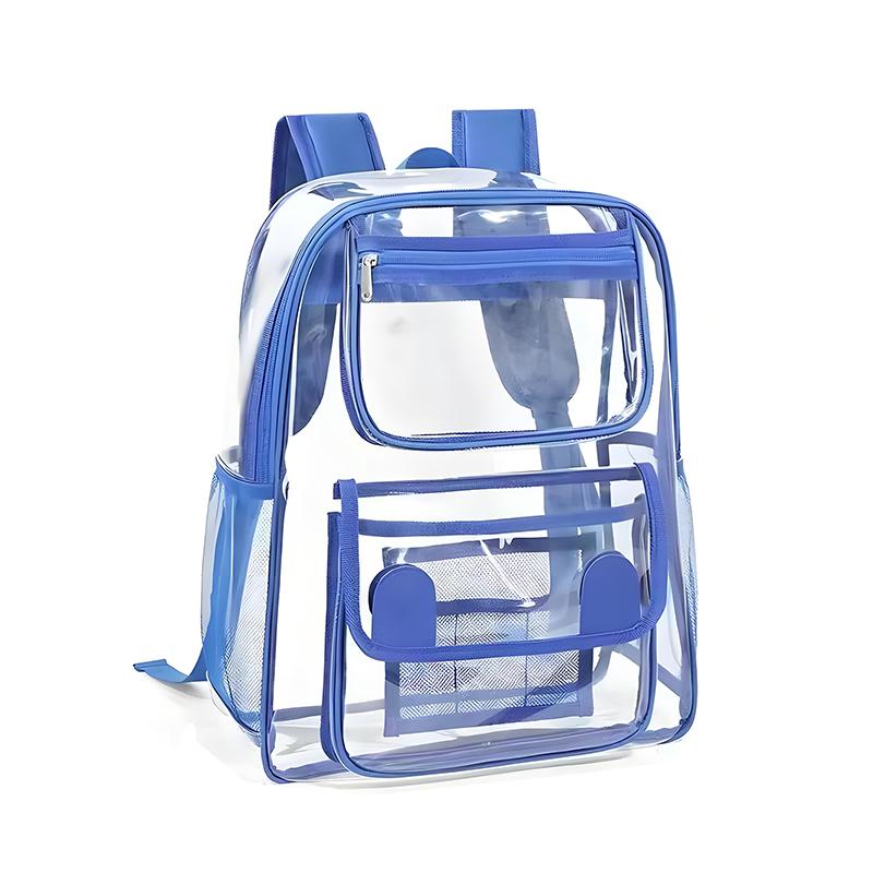 Прозрачный рюкзак Прозрачная сумка для хранения Студенческий рюкзак Карман Сумка для хранения Прозрачная пляжная сумка Работа Школа