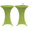 Day and Night - Day and Night Elastic Table Cover 2 Units 80 Cm Green