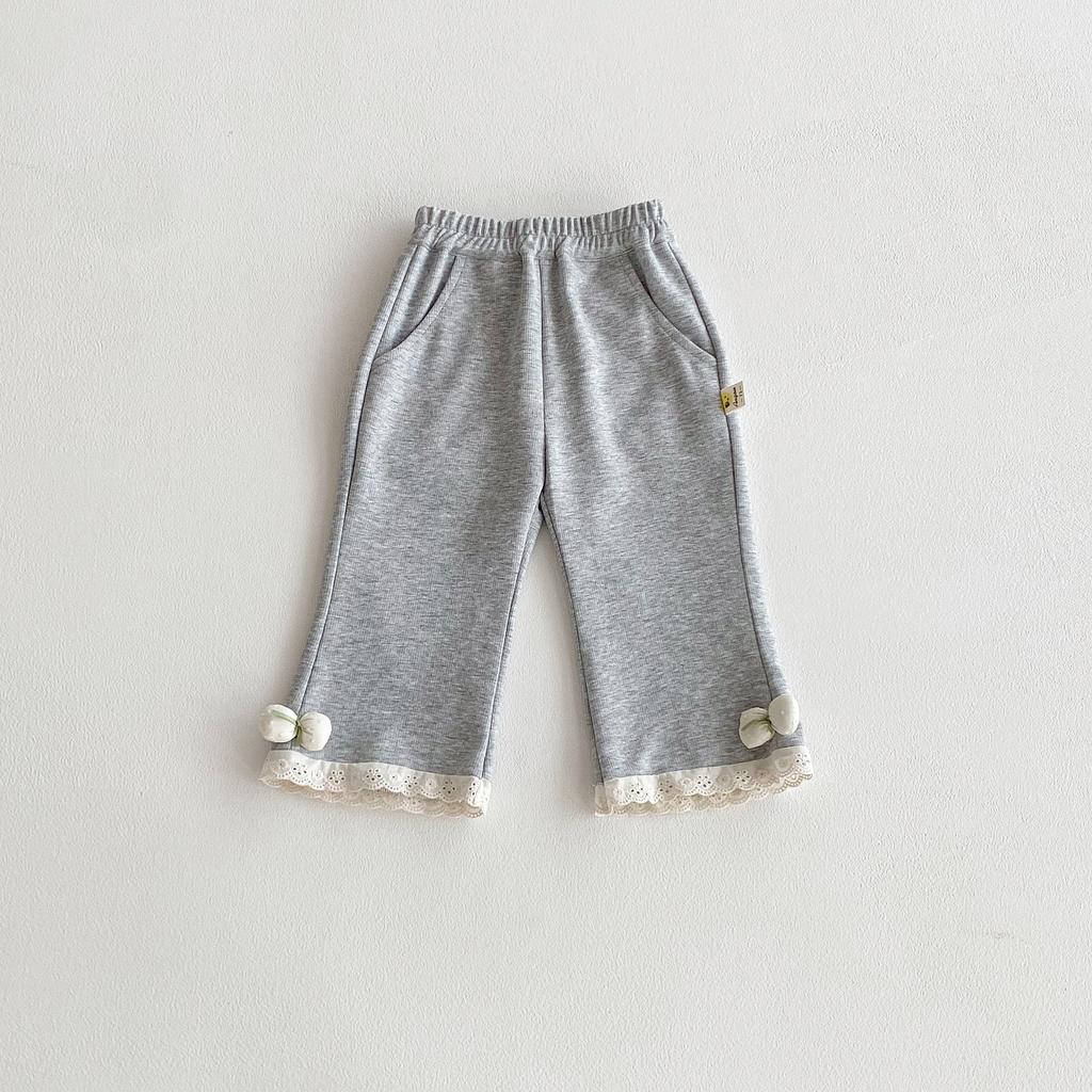 Infant Lace Pants 2025 Korean Version of the New Baby Girl Foreign Casual Pants Fashion Versatile Bell Pants Trousers