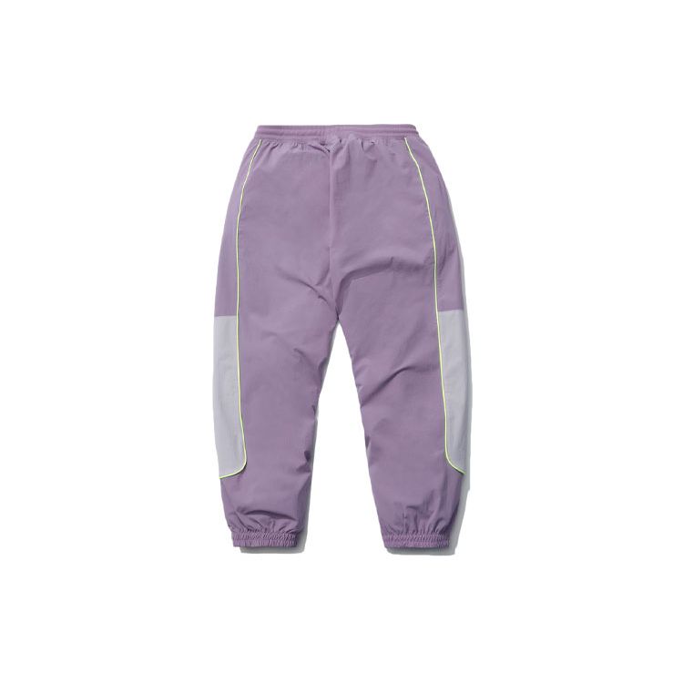 Li Ning Badfive Basketball Series Cuffed Loose Sports Pants Women Pants Purple AYKR132-1
