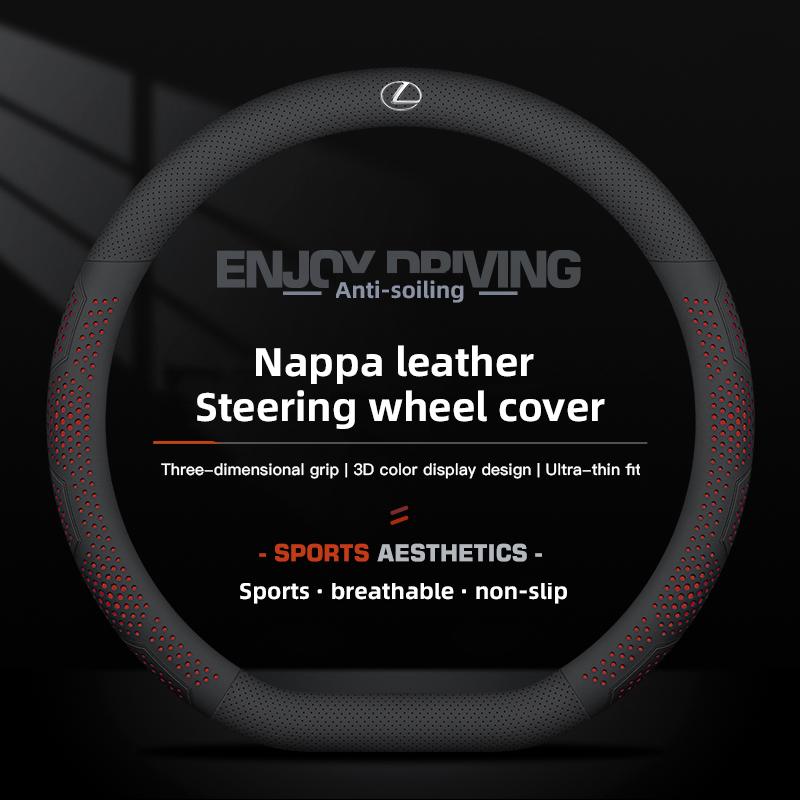 Car Styling Leather Steering Wheel Cover Accessorie For Lexus Fsport GS GX IS LS LX CT LC RC LBX NX RX 350h 450h UX 300e GX460