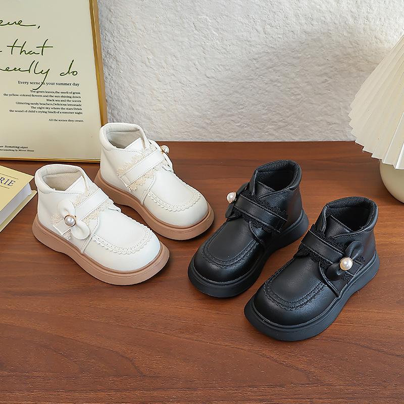 Girls' children's short boots 2025 princess autumn and winter new fashion girl baby soft sole single boots versatile