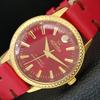 HAND-WINDING VINTAGE SWISS MENS REFURBISHED RED COLOR DIAL WATCH A707335-1