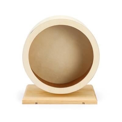 Hamster Running Wheel Quiet Wood Exercise Roller Toy for Small Pet Fitness Health Activity Wheel for Small Animal