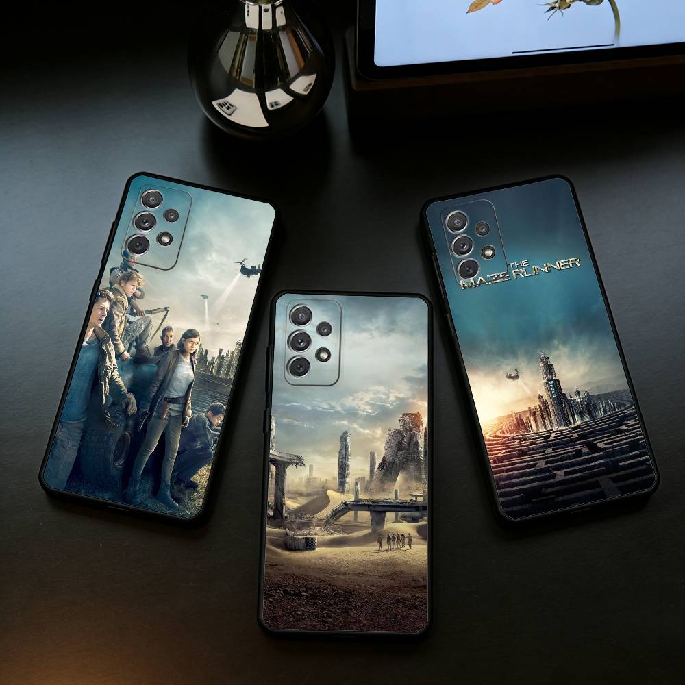 The M-Maze R-Runner Phone Case For Samsung Galaxy A73,A72,A71,A70,A53,A52,A51,Soft Silicone Black Cover