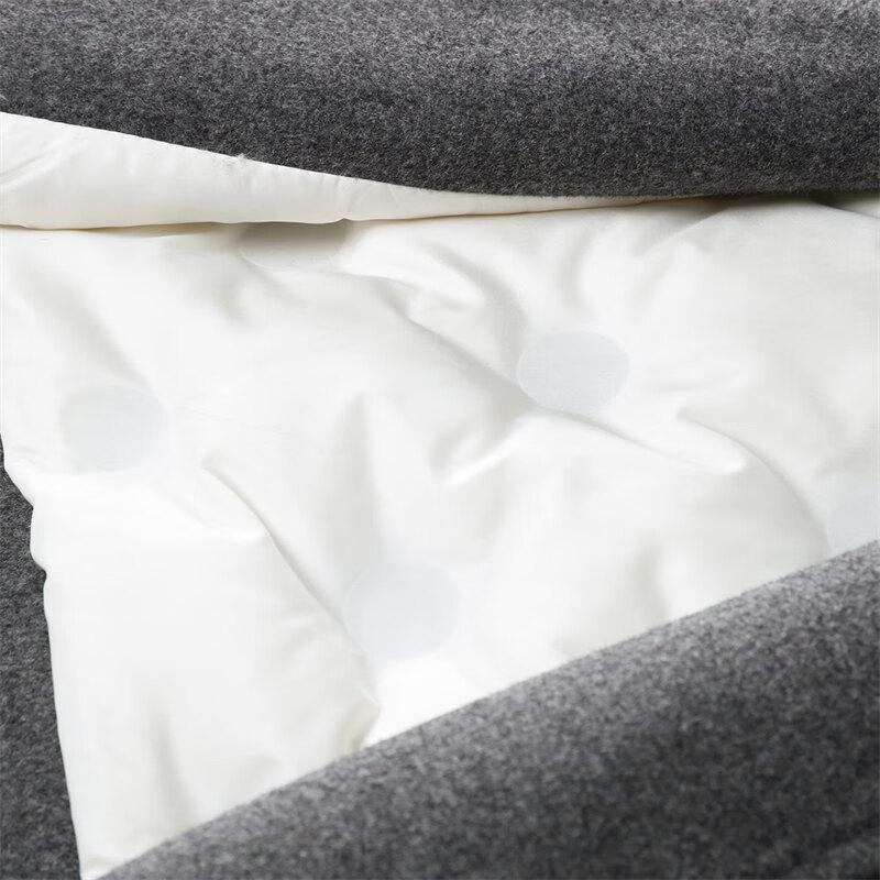 Shang Jing 2025 Winter Women's Faux Fur Lined Long Wool Blend Coat