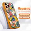 INS Watercolor Floral Case For iPhone 17 Pro Max Hybrid TPU+PC Magnetic For Magsafe Matte Cover For iPhone 16 Pro Max 15 14 13