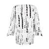 Women's Top Loose Casual V-neck Printed Blouses Bell 3/4 Sleeve T-shirt