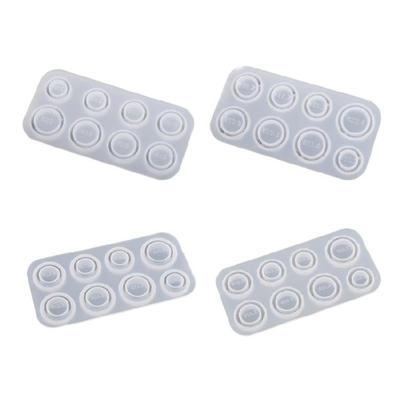 8 Cavities Resin Ring Silicone Mold for Liquid Clay Crafting,Jewelry Making
