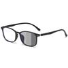 Ultraleichte quadratische photochrome Myopiebrille für Herren Damen Inddor Outdoor Anti-UV Kurzsichtigkeitsbrille Retro Brille
