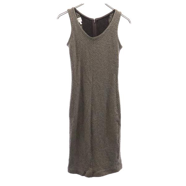 

ARMANI COLLEZIONI wool blend No sleeve knit one piece 40 Brown Women Used