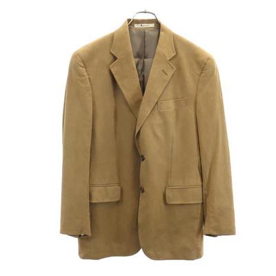 Made In Japan Faux Leather Tailored Jacket M Beige Men's Used