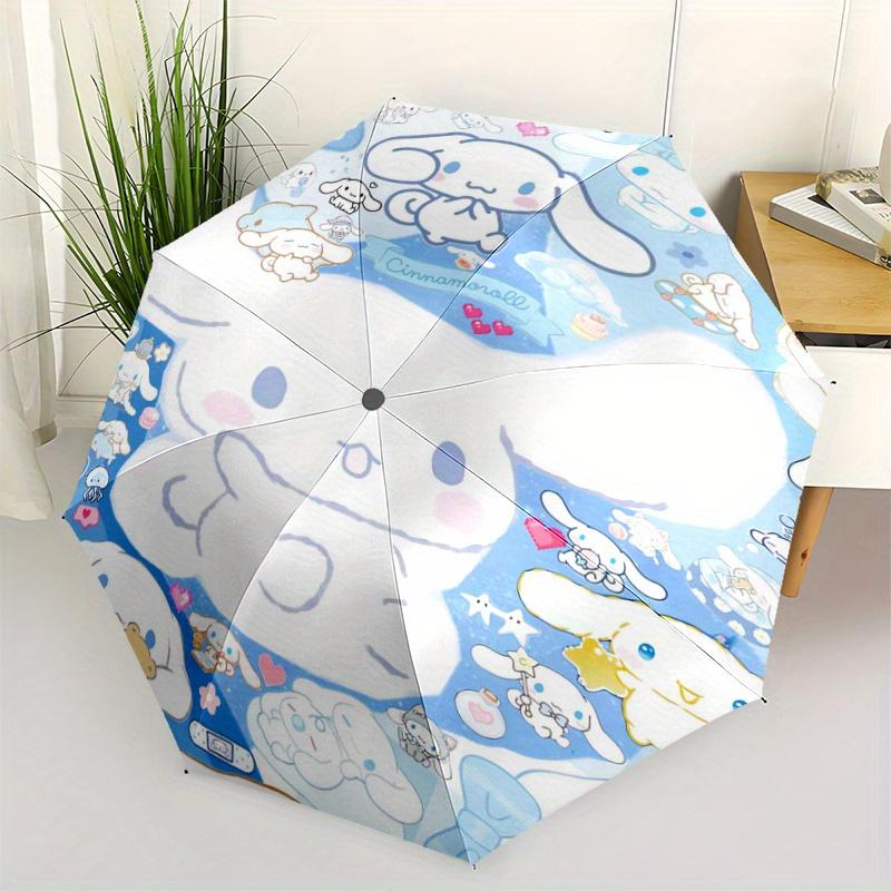 1pc Cute Cinnamoroll Idea Design Automatic Opening and Closing Umbrella - Lightweight 3-Fold Design, Suitable for Fans, Travel, Daily Use, Interesting