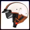 Hot Selling Half Face Helmet Protection Ventilation Leather Motorcycle Helmets Safety Riding Retro Half Helmet Comfortable DOT