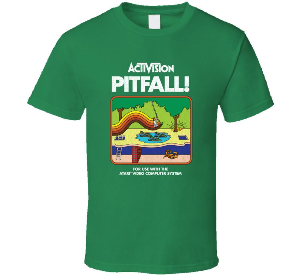 Pitfall, T-Shirt Mens Womens Tees Top, Classic, Game, Video, Atari, Activision, Retro, 1980 s 4XL