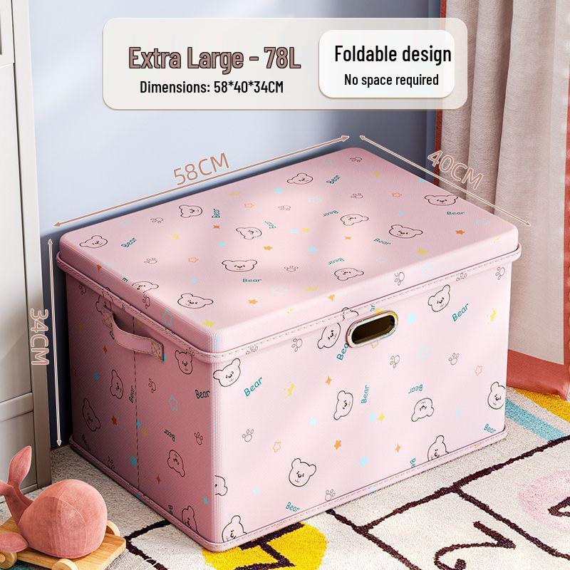 Durable Large Capacity Foldable Storage Box for Clothes & Quilts