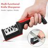 3-Stage Knife Sharpener, Kitchen Knife Sharpening Tool, Multi-Function Ceramic Tungsten Steel Sharpener for Home Use