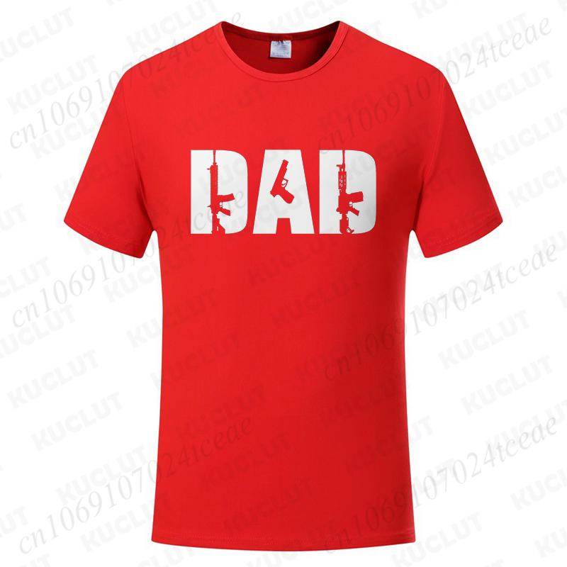 Dad Guns T-Shirt for Men Short Sleeve Tes Father's Day Gift Gun Lover Graphic Tops Harajuku Streetwear Oversized Male Clothing