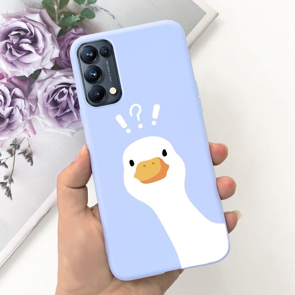 For OPPO Reno5 Pro 5G 4G Reno5 Phone Case Reno 5 5Pro CPH2201 CPH2145 Cute Cat Cartoon Candy Color Soft Silicone TPU Back Cover