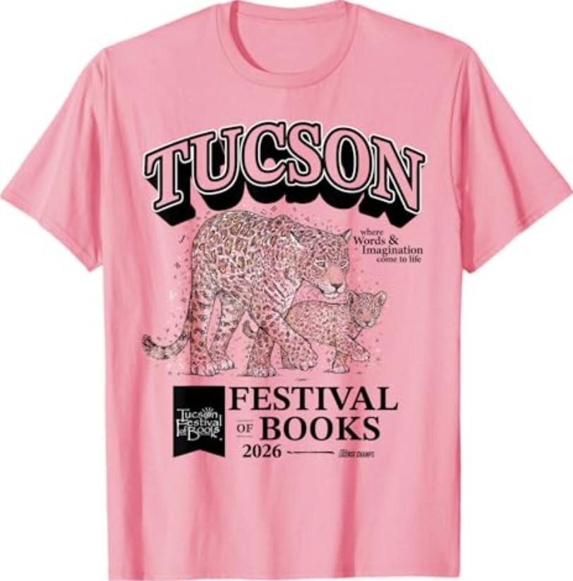Tucson Festival of Book Merch TFOB 2026 Critter Jaguar T-Shirt S разноцветный