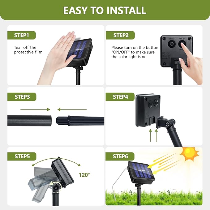 Solar Fairy Lights Outside Waterproof Solar String Lights Outdoor 8 Modes Silver Wire Solar Twinkle Lights Christmas Decor Lamp