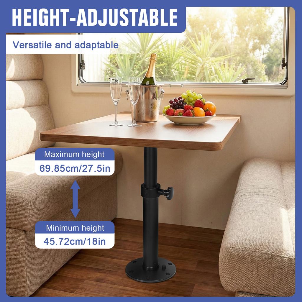 Motorhome Table Pedestal Base One-Leg Lifting System Multi-Function Table Base Mount 27.5In for Boat Yacht Motorhome Caravan