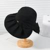New Sunscreen Bucket Hat Women's Summer Bow Big Eaves Sun Hat Korean Version Casual Outdoor Travel Sun Hat