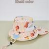 Summer Kids Sun Hat With Wide Brim Cotton Polyester Uv Protection For Boys Girls