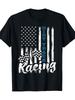 Dirt Track RacingPatriotic USA Flag Sprint Car Racer Design100 Cotton Oneck Short Sleeve Casual Printed Mens Tshirt