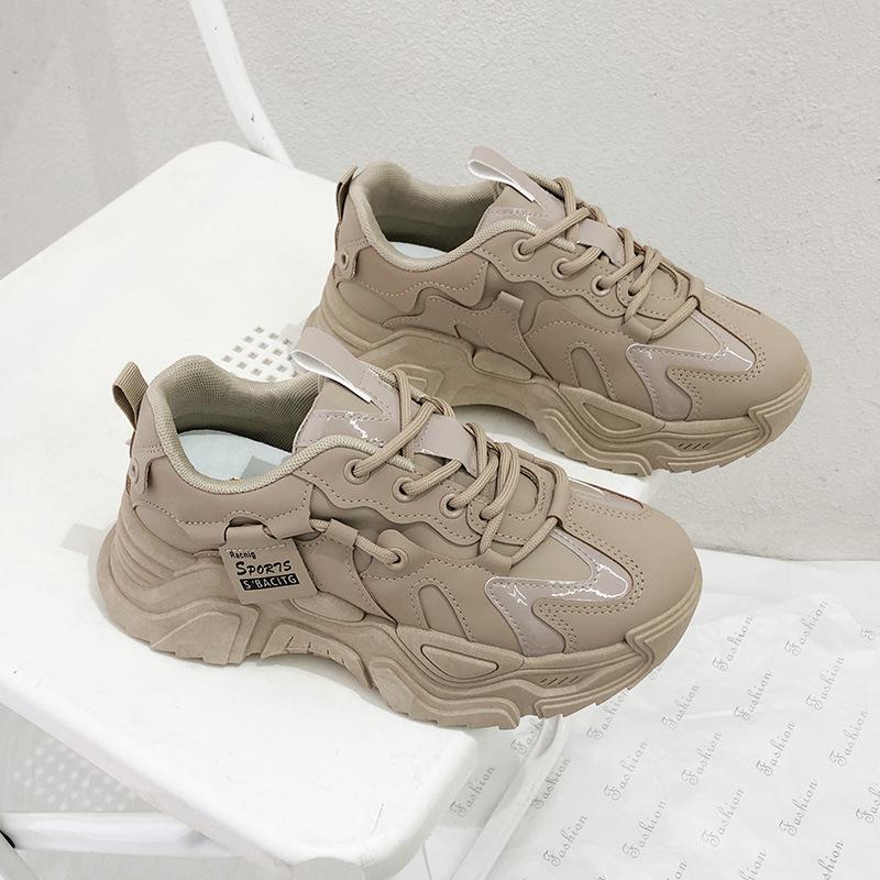 

Весна 2024 г. Женская обувь для пап в корейском стиле: Универсальные спортивные, повседневные, на толстой подошве, увеличивающие рост кроссовки Size 39