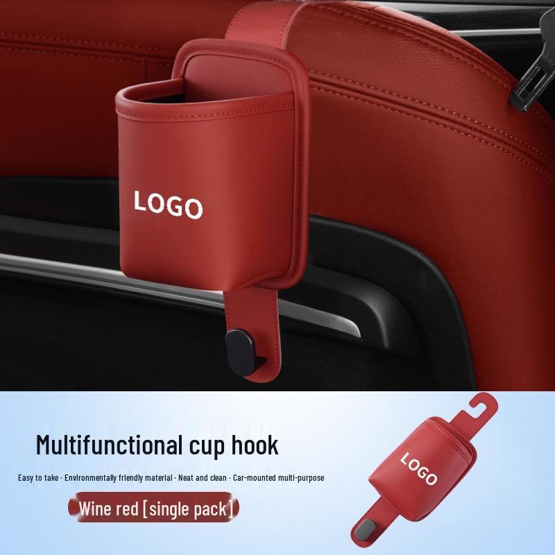 Multifunctional Car Seat Back Hook and Cup Holder with Storage Box and Umbrella Rack